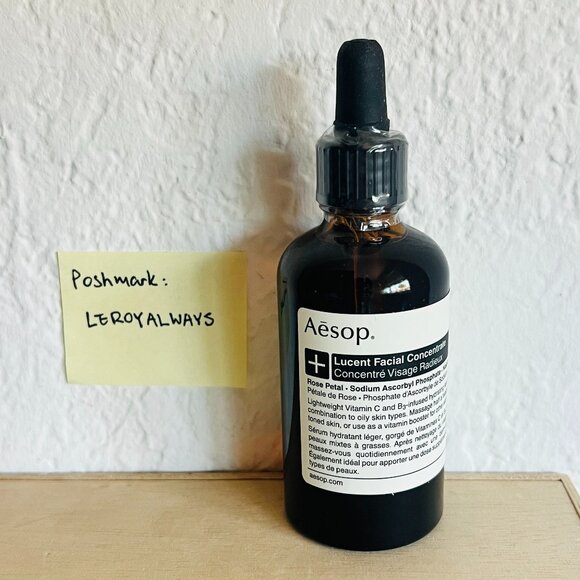 NEW Aesop Lucent Facial ConcentrateLightweight Vitamin C Facial Serum 2 oz